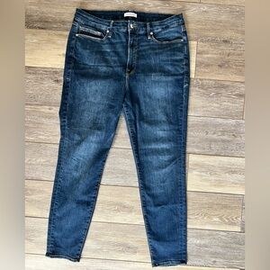 Good American Good Legs Skinny Blue Denim Jeans - Size 18